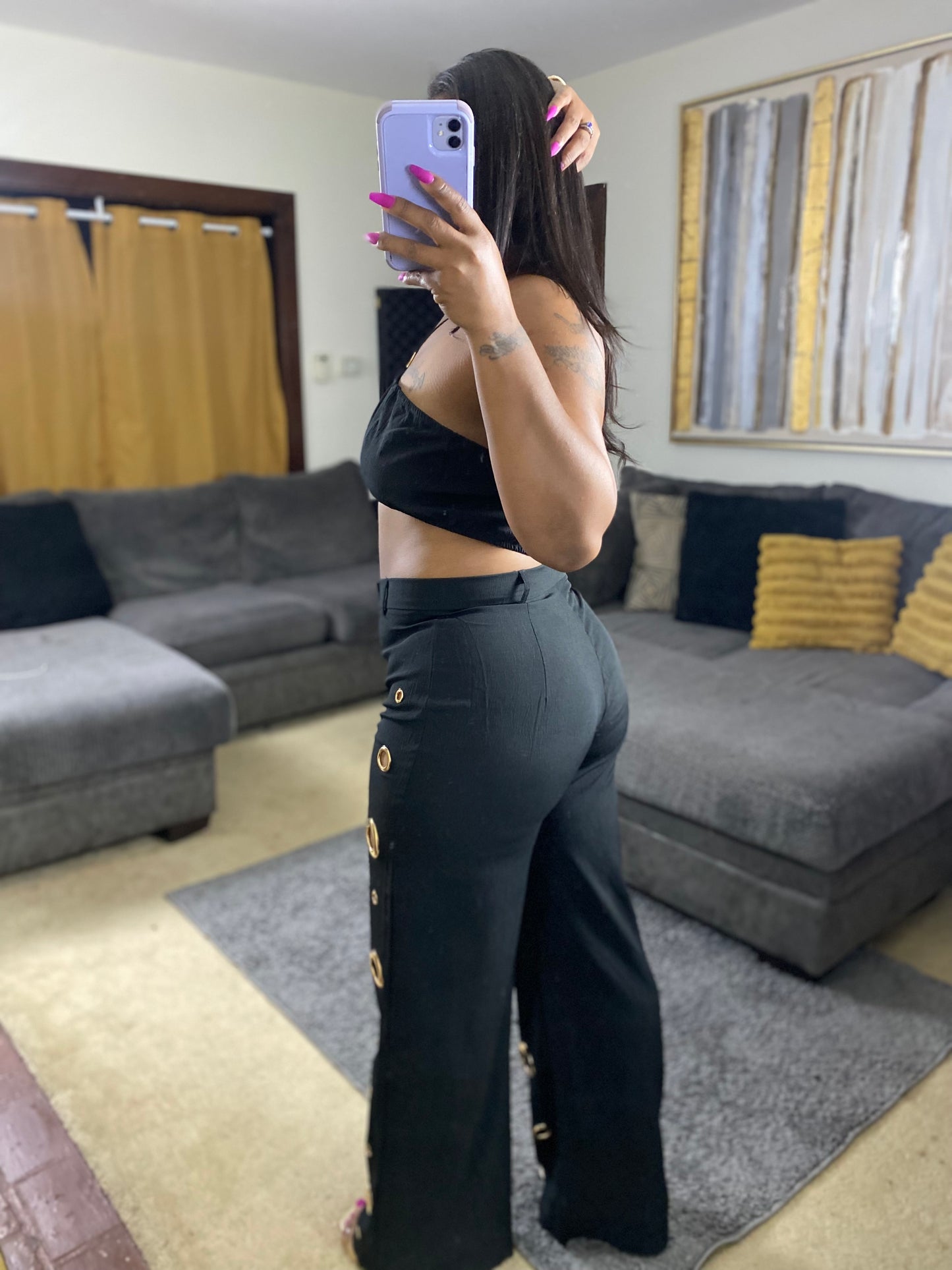 Women’s Sexy and Chic Cutout 2-Piece Pants Set