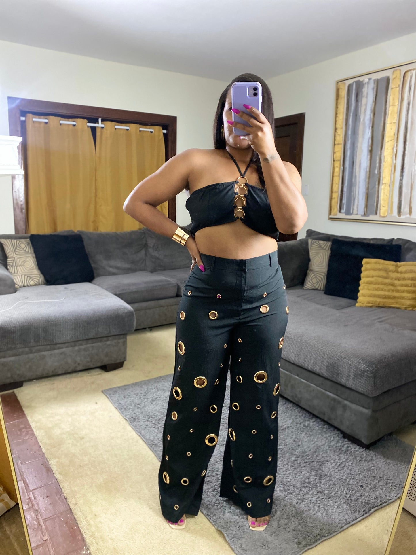 Women’s Sexy and Chic Cutout 2-Piece Pants Set