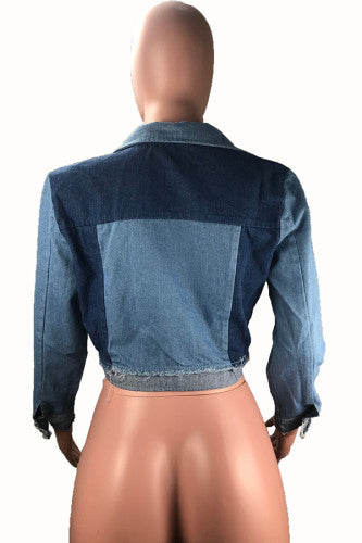 Womens Asymmetrical Jean Jacket