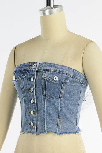 Women's Jean Halter Top