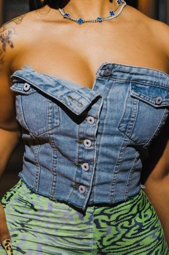 Women's Jean Halter Top
