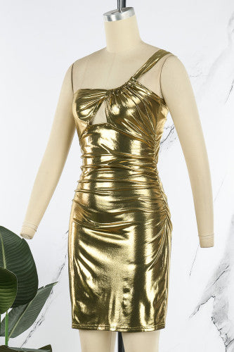Sexy Metallic Women’s Dress