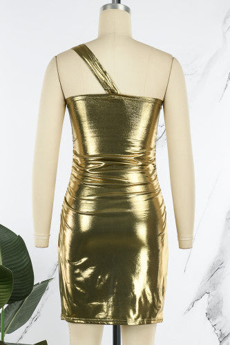 Sexy Metallic Women’s Dress
