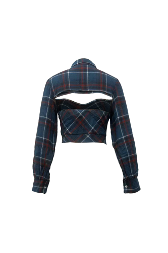 Womens Plaid Crop Top (Small Only)