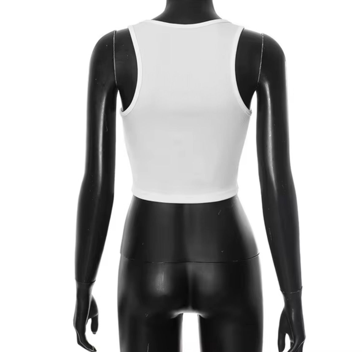 Body Tea Leopard Print Crop Tank Top – Trendy Graphic Fitted Crop Top