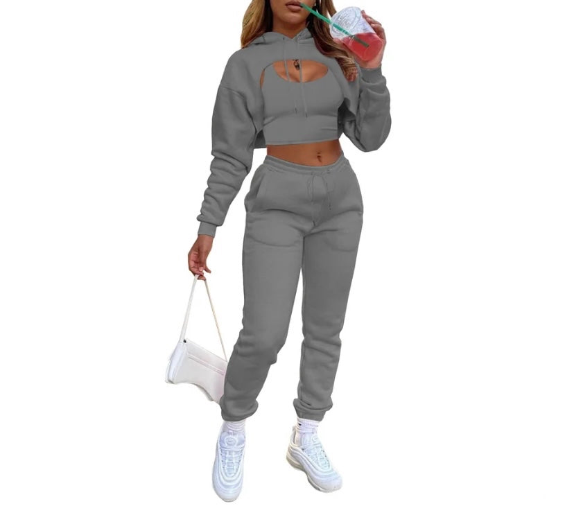 Women's Cotton 3-Piece Pants Sets