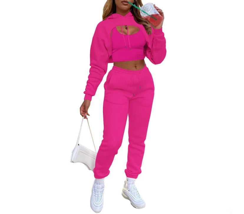 Women's Cotton 3-Piece Pants Sets