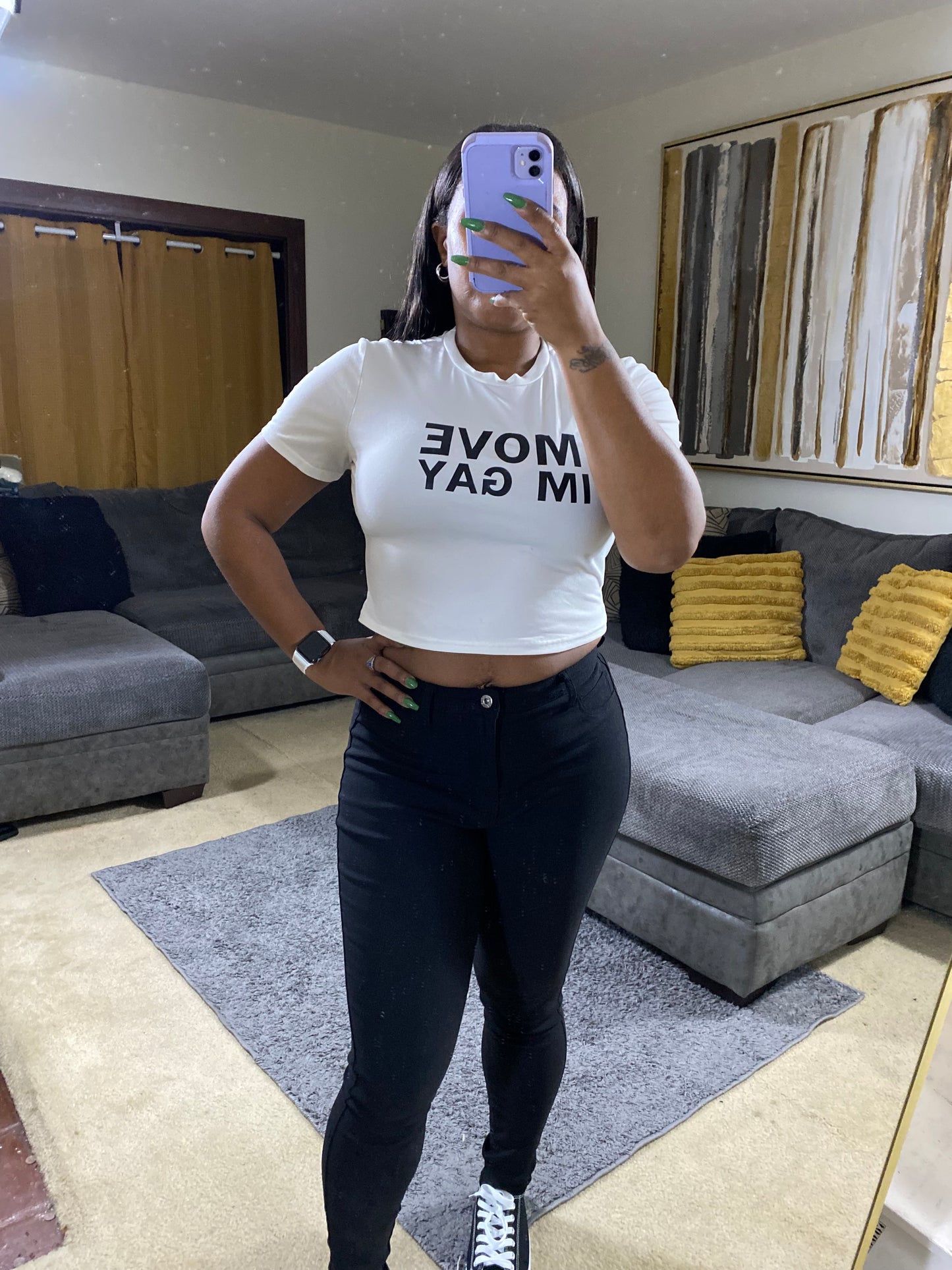 “Move, I’m Gay” Crop T-Shirt