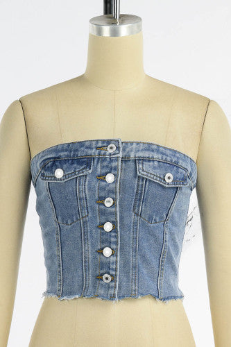 Women's Jean Halter Top