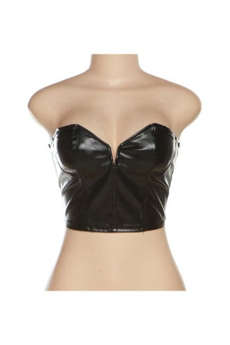 Women's Lots Of Leather 2-Piece Skirt Set