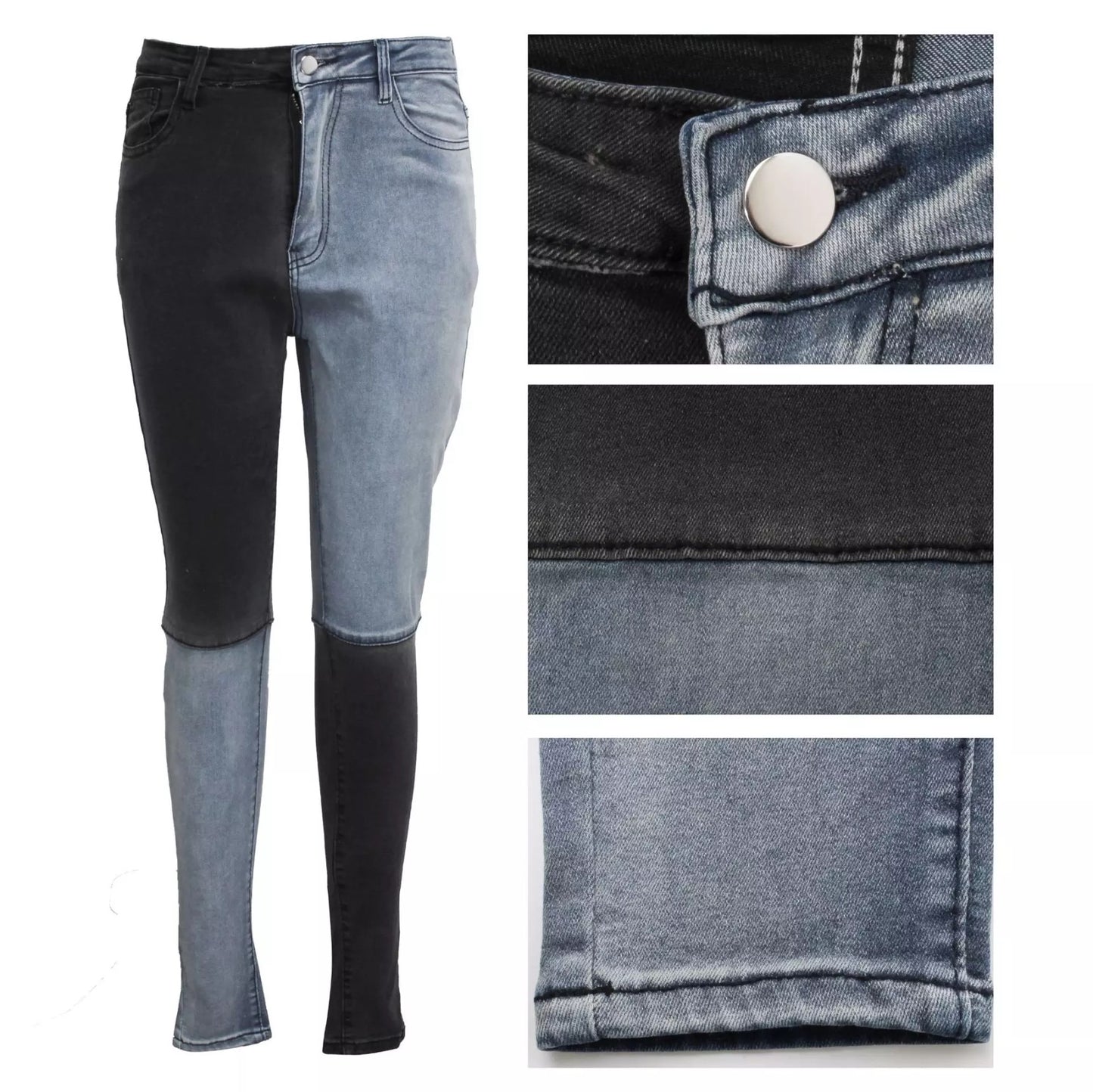 Womens Patchwork Jeans