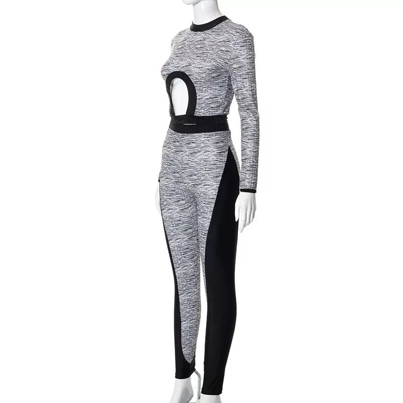 Womens Gray and Black Jumpsuit (XS & Medium Only)