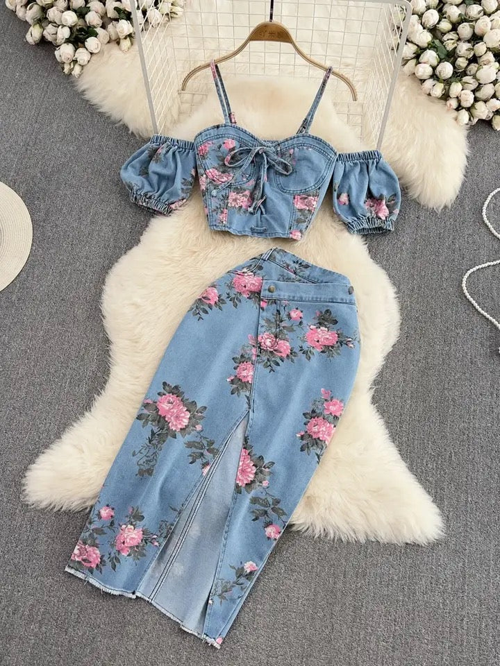 Floral Skirt Set