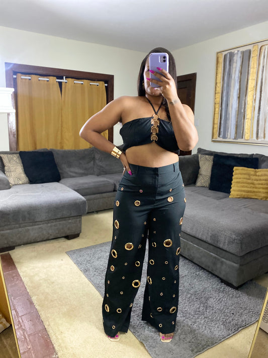 Women’s Sexy and Chic Cutout 2-Piece Pants Set
