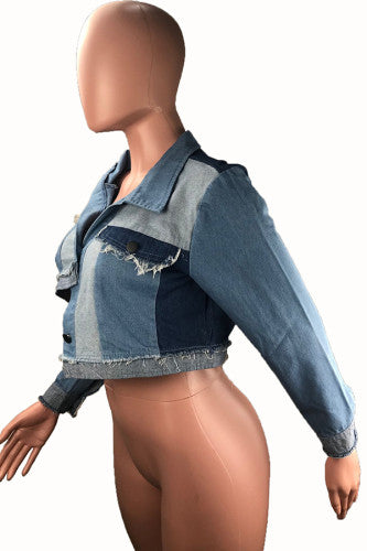 Womens Asymmetrical Jean Jacket