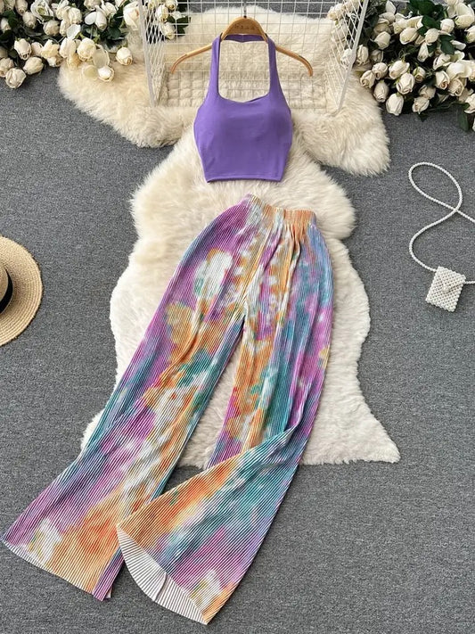 Women’s 2-Piece Vacation Tye Dye Pants Set