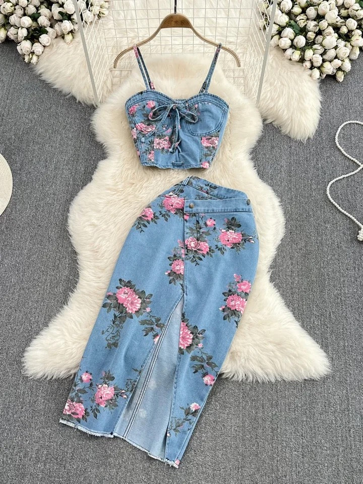 Floral Skirt Set