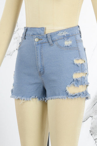 Womens Must Have Ripped Denim Shorts