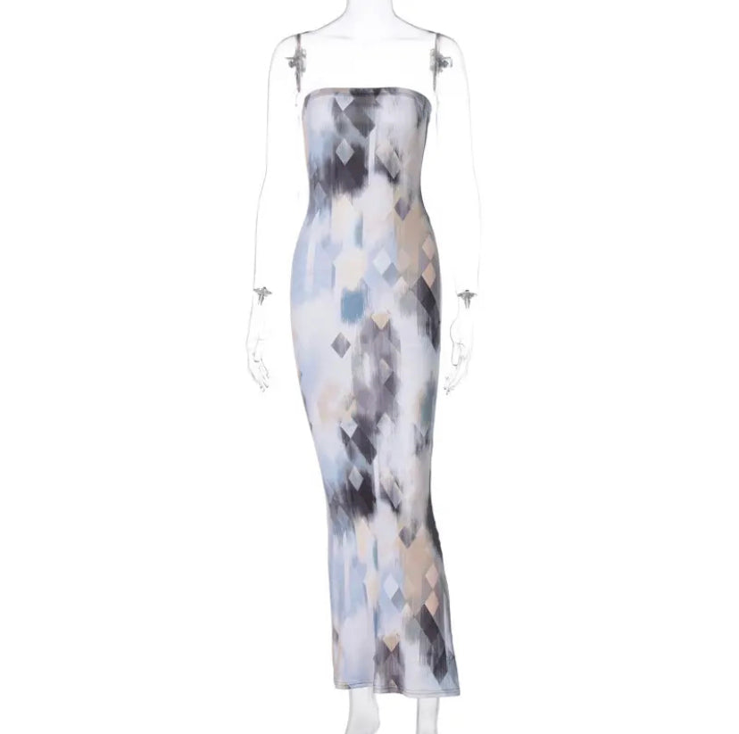 Womens Maxi Tube Top Dress