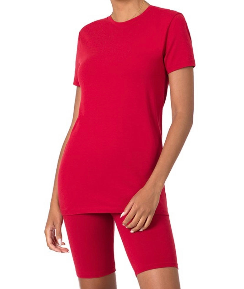 Women's Casual Cotton 2-Piece Short Set