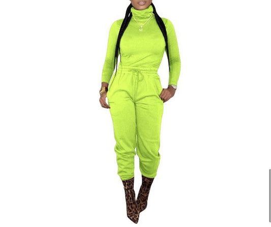 Women's Neon 2-Piece Pants Set (Medium Only)