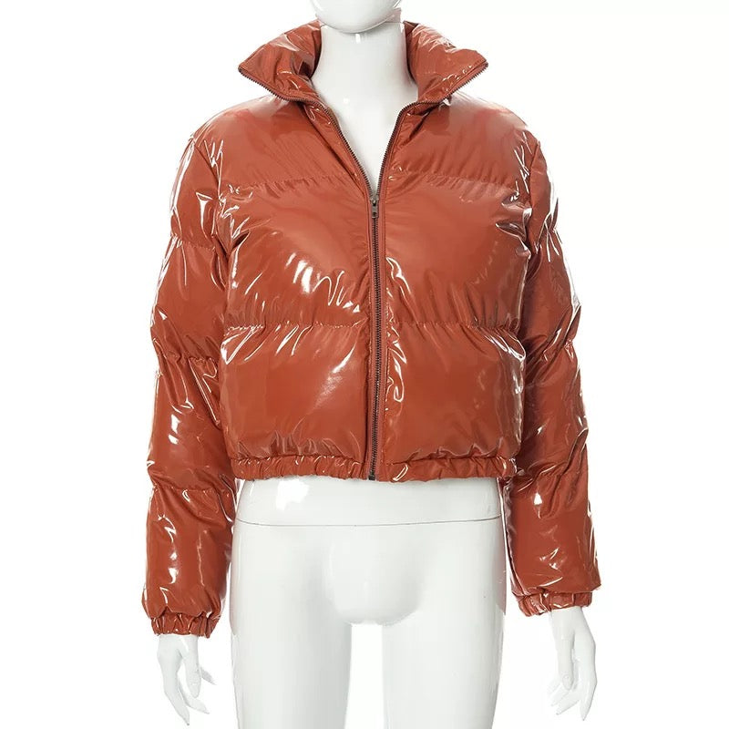 The Vybe Women's Puffer Crop Jacket