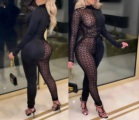 Women's All Eyes On Me Jumpsuit (XL Only)