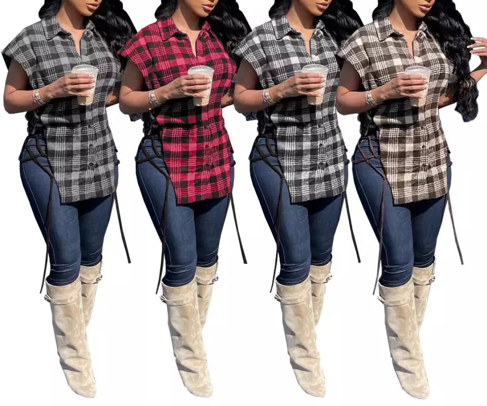 Women's Flannel Top With A Twist
