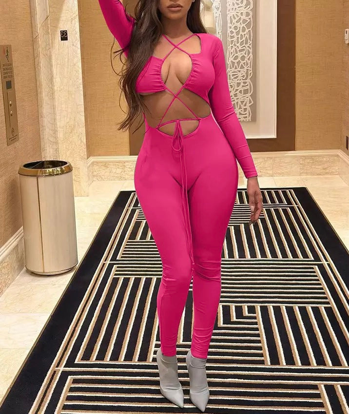 Womens Tie Up Jumpsuit