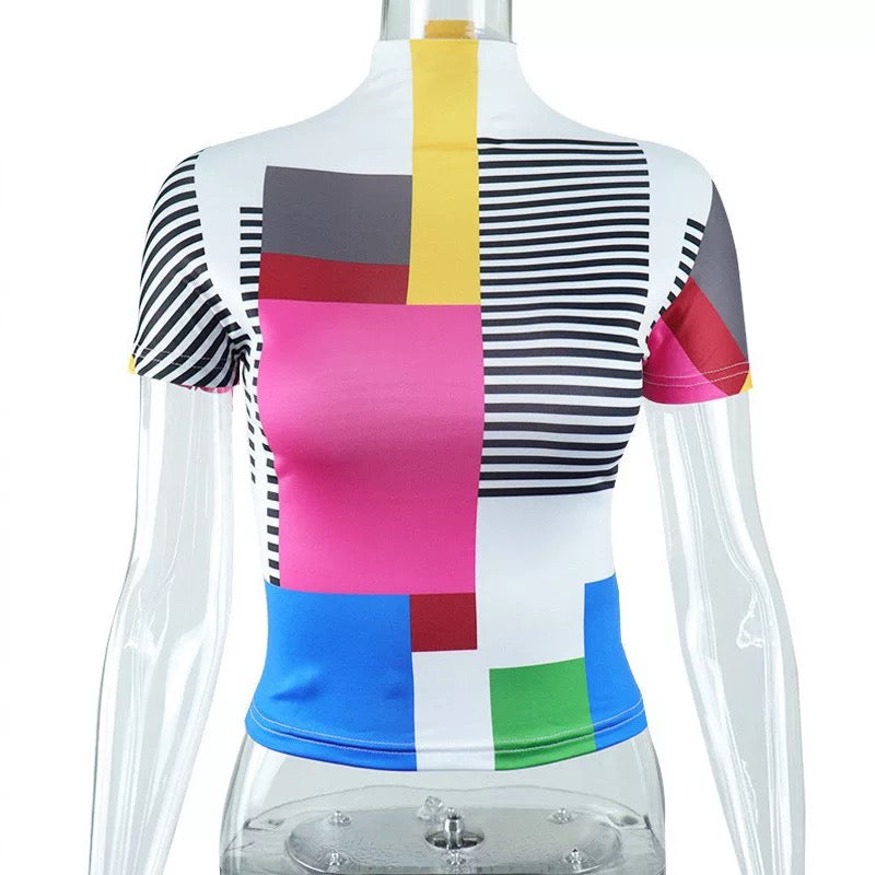 Women's Multicolored Fashion Top (Small Only)