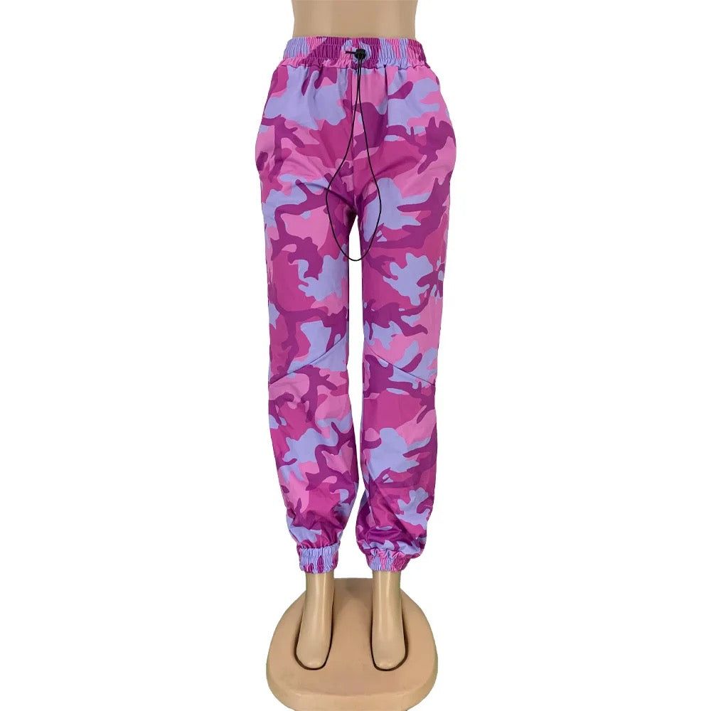 Pink - Women’s Colored Army Fatigue Joggers (Real image)